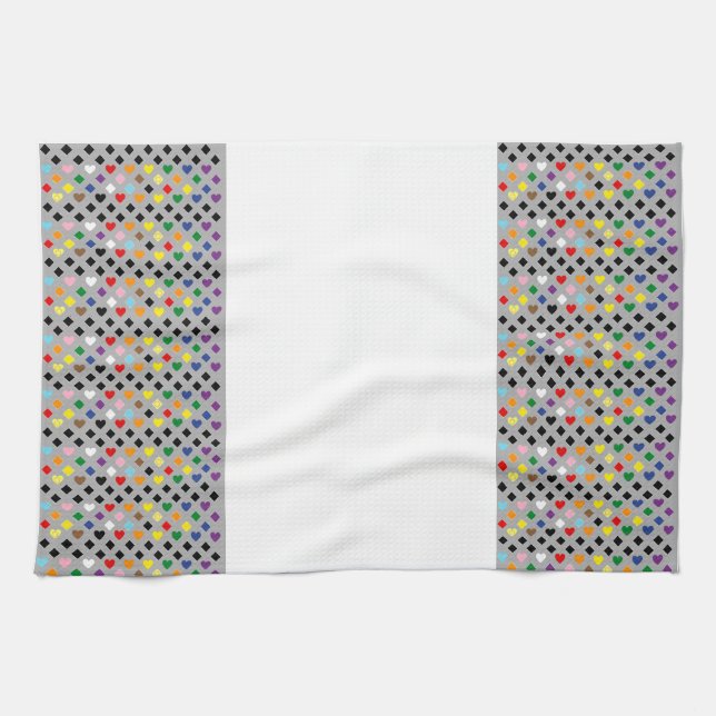 Paño De Cocina Rainbow Hearts (Horizontal)