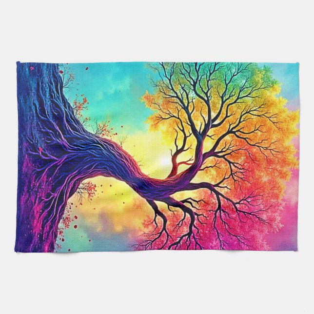 Paño De Cocina  Rainbow Tree: Roots of Infinite Hope Art (Horizontal)