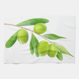 Paño De Cocina Rama con aceitunas verdes