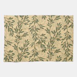 Paño De Cocina Rama de árbol de oliva verde