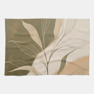 Paño De Cocina Rama de olivo elegante abstracta