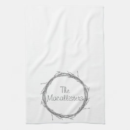 Paño De Cocina Ramitas y vides