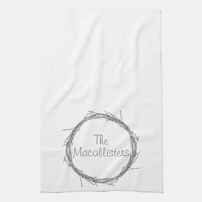 Paño De Cocina Ramitas y vides (Vertical)