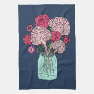 Paño De Cocina Ramo de flores cerebrales