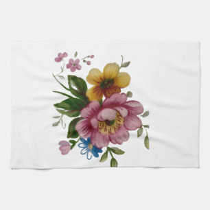 Paño De Cocina Ramo Floral de Taza de Té