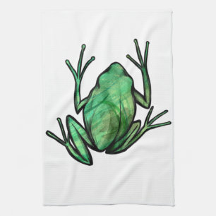Paño De Cocina Rana de árbol verde