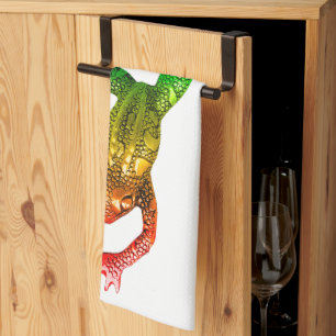 Paño De Cocina rana de colores arcoíris de SlipperyJoe renderizad