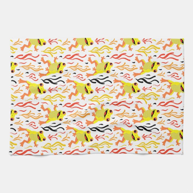 Paño De Cocina Ranas juguetonas (Horizontal)