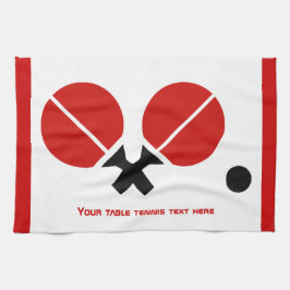 Paño De Cocina Raquetas de ping pong de ping pong y pelota negra,