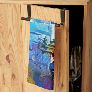 Paño De Cocina Rascacielos de SlipperyJoe construyendo arte gr