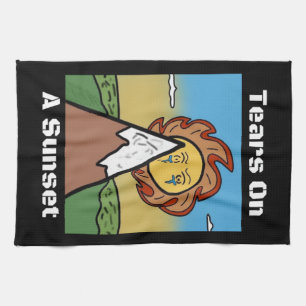 Paño De Cocina Rasgones en una puesta del sol (toalla)