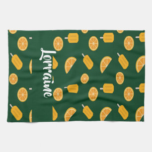 Paño De Cocina Rasgos de naranja de nombres personalizados y verd