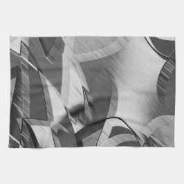 Paño De Cocina Rasgos grises sobre alguna imagen negra y borrosa