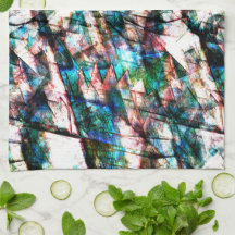 Rasgos y manchas de colores con fuerte contraste