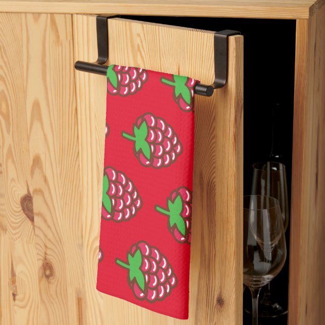 Paño De Cocina Raspberry Kitchen Towel (Pliegue de tercios)