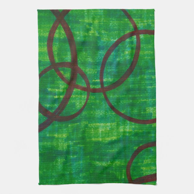 Paño De Cocina Rastreo II de Crimson (Vertical)