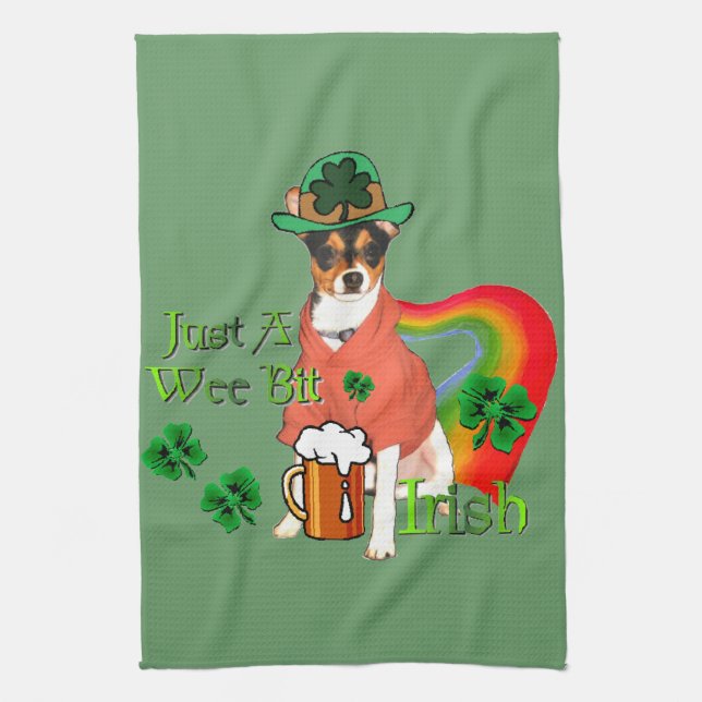 Paño De Cocina Rat Terrier St Patricks (Vertical)