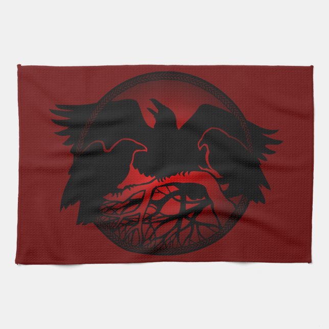 Paño De Cocina Raven Plate First Nations Raven Art Serving Plates (Horizontal)