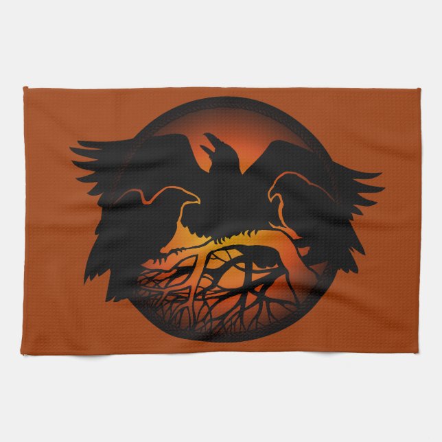 Paño De Cocina Raven Plate First Nations Raven Art Serving Plates (Horizontal)