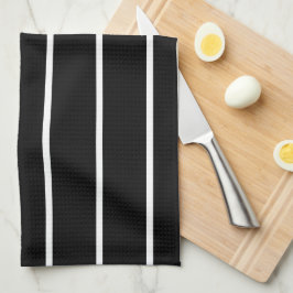 Paño De Cocina Rayado-Plato-Toalla-Negro-Blanco-Tradicional