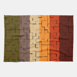 Paño De Cocina Rayas abstractas de color de caída