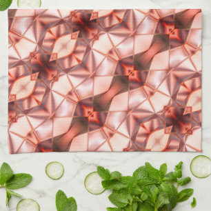 Paño De Cocina Rayas abstractas de rapto sedoso en vino rosado