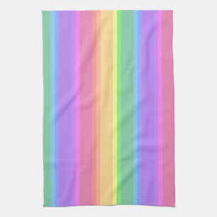 Paño De Cocina Rayas arcoiris pastorales