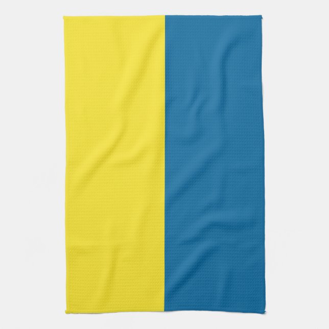 Paño De Cocina Rayas | Azul y Amarillo | PERSONALIZABLE (Vertical)