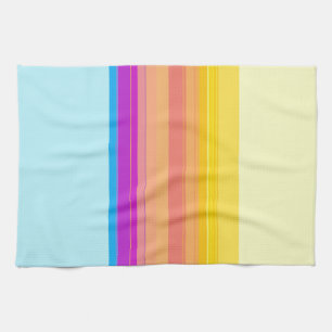 Paño De Cocina Rayas azules moradas amarillas