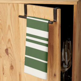 Paño De Cocina Rayas blancas verdes