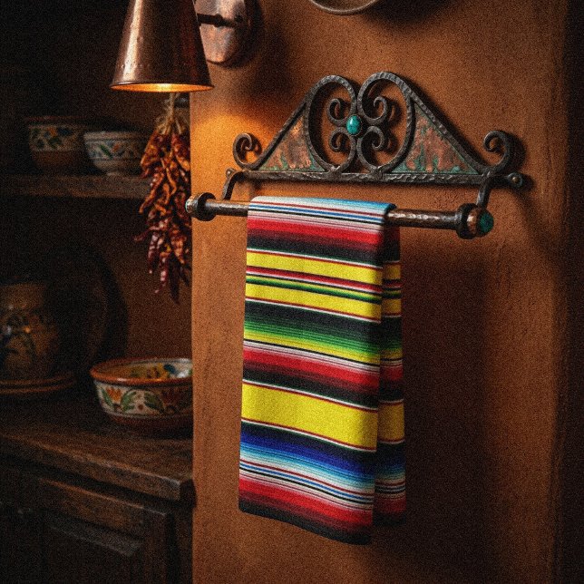 Paño De Cocina Rayas brillantes de serape (Subido por el creador)