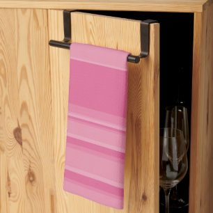 Paño De Cocina Rayas complejas en rosa
