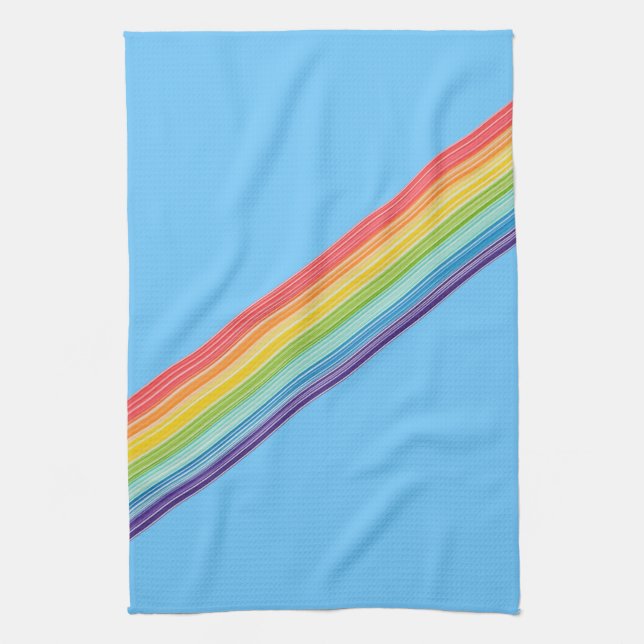 Paño De Cocina Rayas de arco iris diagonales (Vertical)