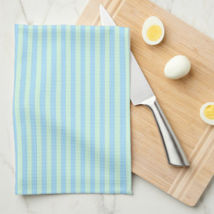 Paño De Cocina Rayas de Cabaña Verde Menta Azul Claro Elegantes