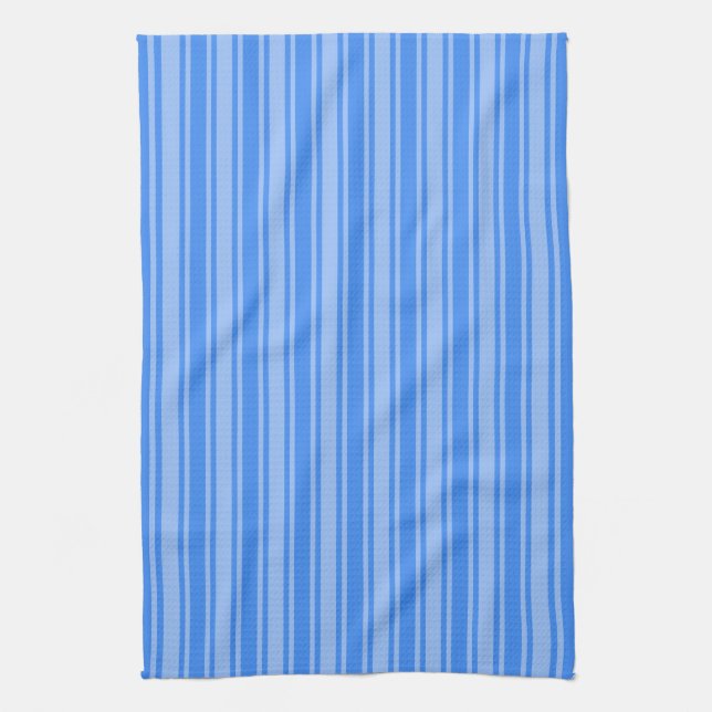 Paño De Cocina Rayas de caramelo azul (Vertical)