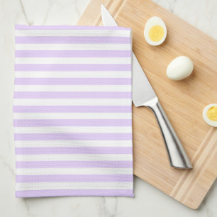 Paño De Cocina Rayas de caramelo blanco y púrpura