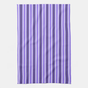 Paño De Cocina Rayas de caramelo morado y blanco