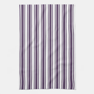 Paño De Cocina Rayas de caramelo morado y blanco oscuro