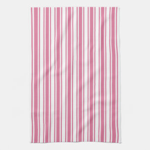 Paño De Cocina Rayas de caramelo rosa y blanco