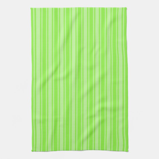 Paño De Cocina Rayas de caramelo verde limón (Vertical)