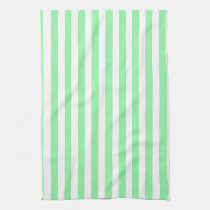 Paño De Cocina Rayas de caramelo verde y blanco