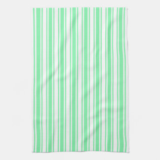 Paño De Cocina Rayas de caramelos verdes y blancos pasteles