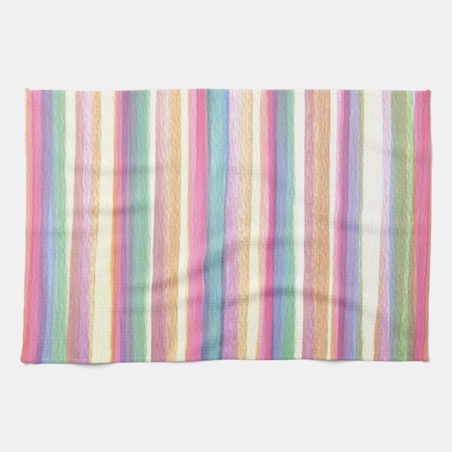 Paño De Cocina Rayas de color de agua (Horizontal)