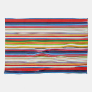 Paño De Cocina Rayas de colores cálidos