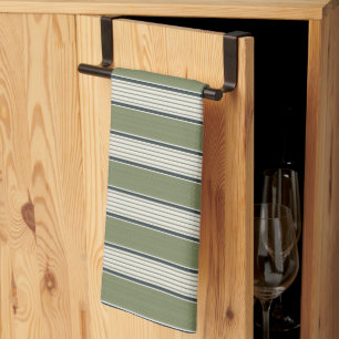Paño De Cocina Rayas de follaje francés vintage - Granja neutral