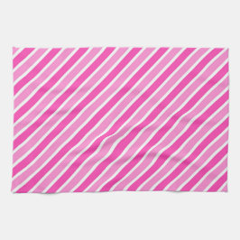 Paño De Cocina Rayas de Navidad rosadas y blancas con estilo