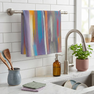 Paño De Cocina Rayas de pintura coloridas 