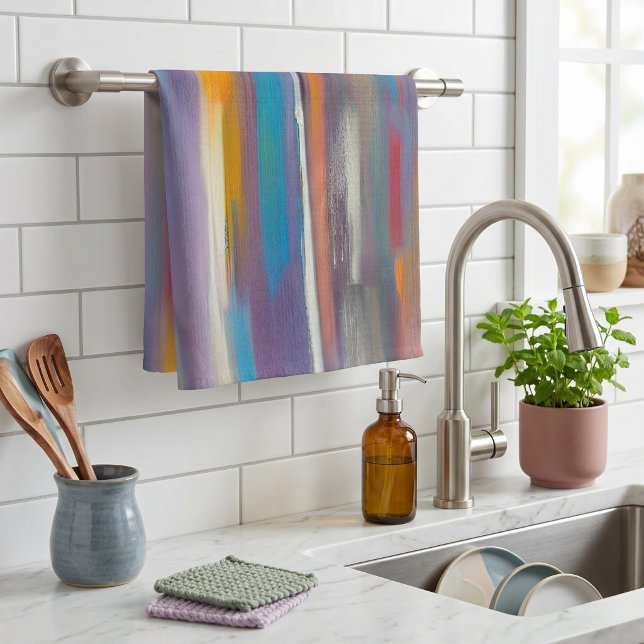 Paño De Cocina Rayas de pintura coloridas  (Subido por el creador)