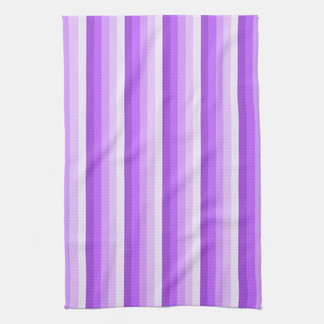 Paño De Cocina Rayas de sombra púrpura (Vertical)