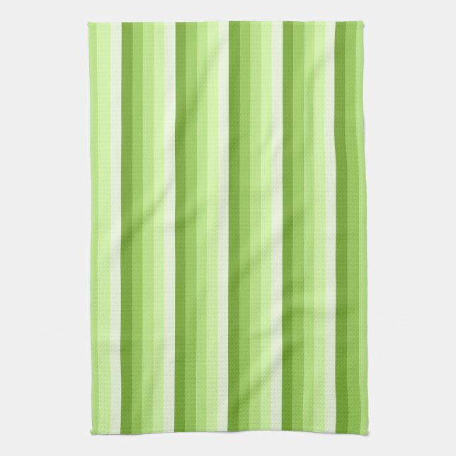 Paño De Cocina Rayas de sombra verde limón (Vertical)